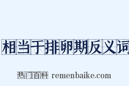 相当于排卵期反义词是什么意思的图片